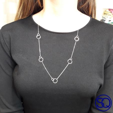 cadena larga aros. Tocados y complementos Sagrario Quilez (1)